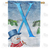 America Forever There's Snow Sun Today! Monogram House Flag