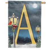 America Forever Winter Lamp Warmth Monogram House Flag