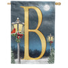 America Forever Winter Lamp Warmth Monogram House Flag