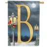 America Forever Winter Lamp Warmth Monogram House Flag