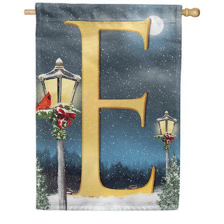 America Forever Winter Lamp Warmth Monogram House Flag