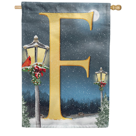 America Forever Winter Lamp Warmth Monogram House Flag