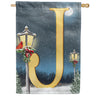America Forever Winter Lamp Warmth Monogram House Flag