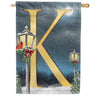 America Forever Winter Lamp Warmth Monogram House Flag