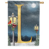 America Forever Winter Lamp Warmth Monogram House Flag