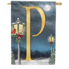 America Forever Winter Lamp Warmth Monogram House Flag