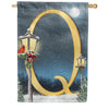 America Forever Winter Lamp Warmth Monogram House Flag