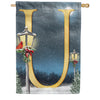 America Forever Winter Lamp Warmth Monogram House Flag