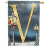 America Forever Winter Lamp Warmth Monogram House Flag
