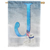 America Forever Polar Bear Snow Family Monogram House Flag