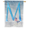 America Forever Polar Bear Snow Family Monogram House Flag