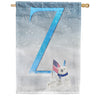 America Forever Polar Bear Snow Family Monogram House Flag
