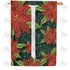 America Forever Snowy Poinsettias Monogram House Flag