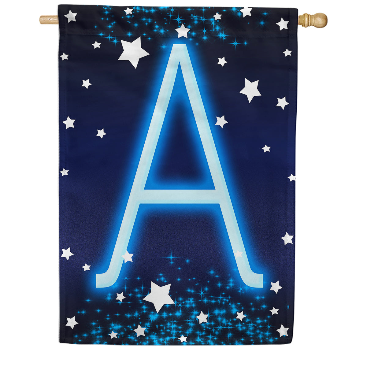 America Forever New Year Starlight Monogram House Flag
