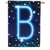 America Forever New Year Starlight Monogram House Flag