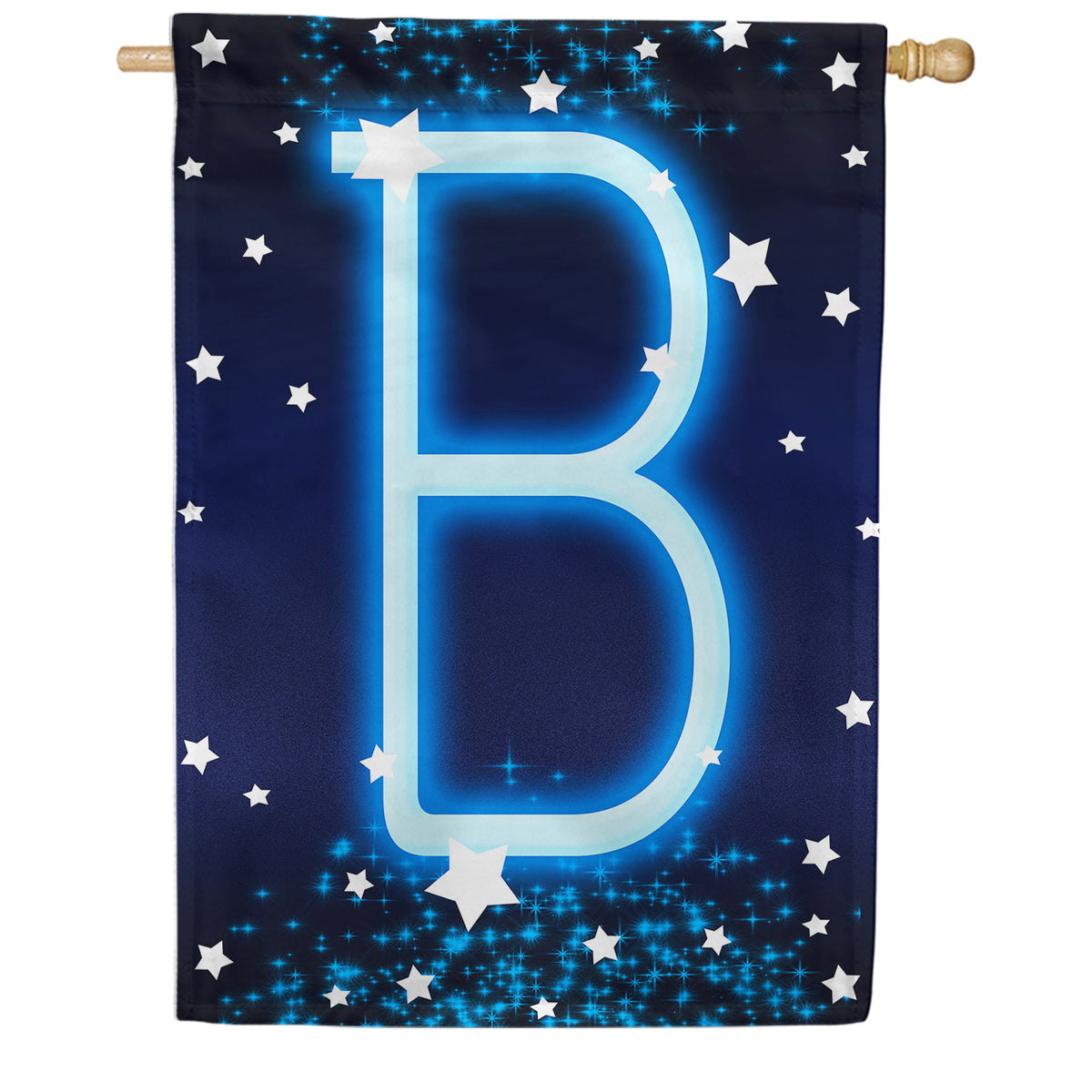 America Forever New Year Starlight Monogram House Flag