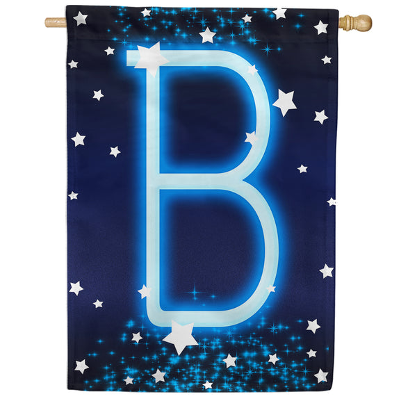 America Forever New Year Starlight Monogram House Flag