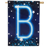 America Forever New Year Starlight Monogram House Flag