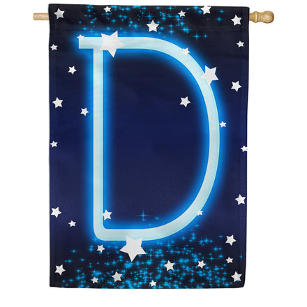 America Forever New Year Starlight Monogram House Flag