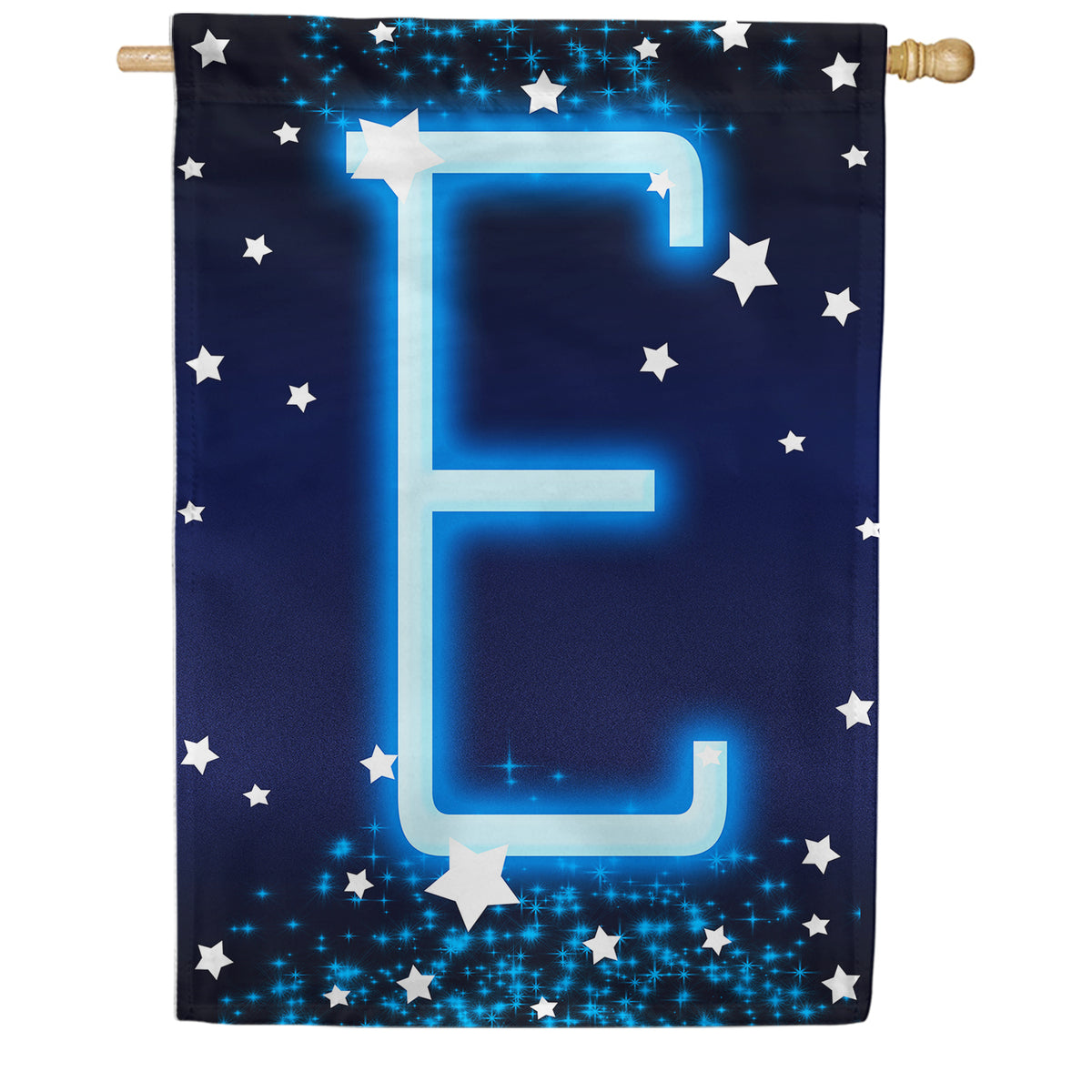 America Forever New Year Starlight Monogram House Flag