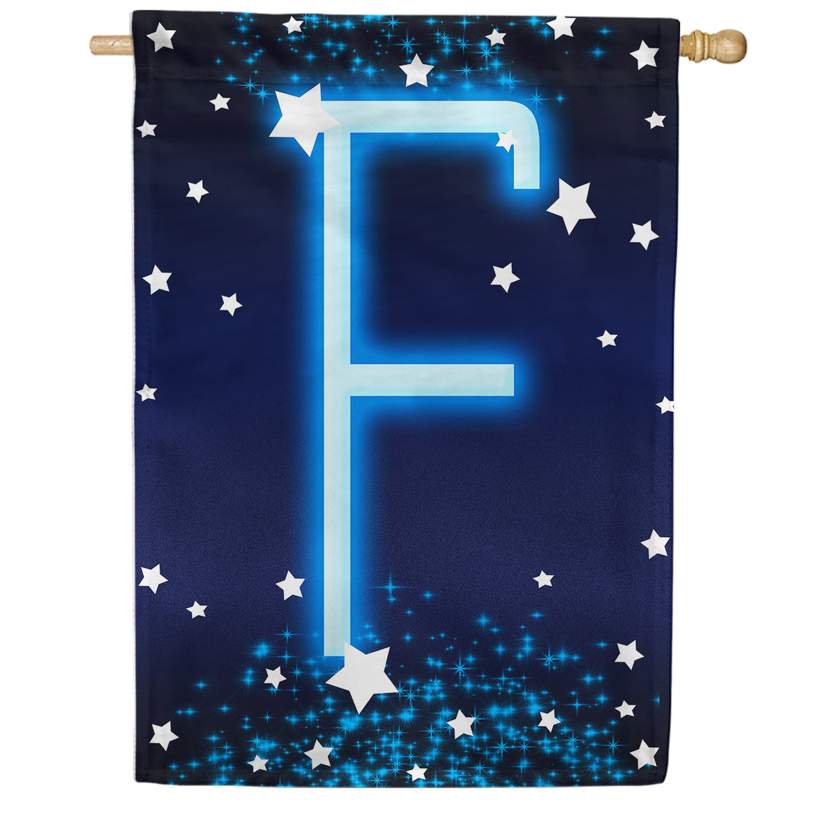 America Forever New Year Starlight Monogram House Flag
