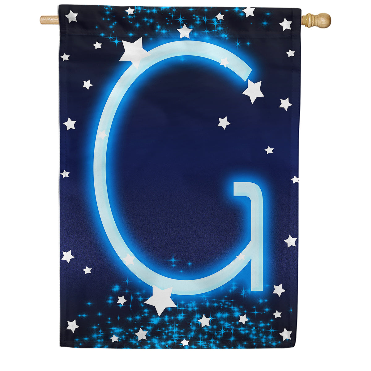 America Forever New Year Starlight Monogram House Flag