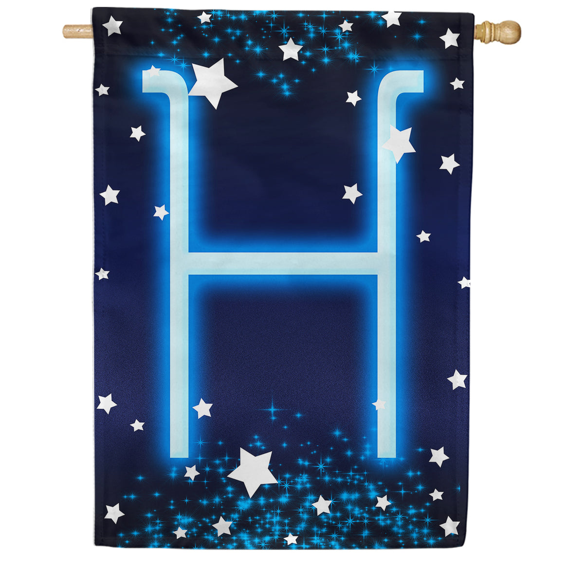America Forever New Year Starlight Monogram House Flag