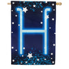 America Forever New Year Starlight Monogram House Flag