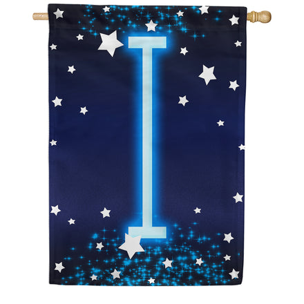 America Forever New Year Starlight Monogram House Flag
