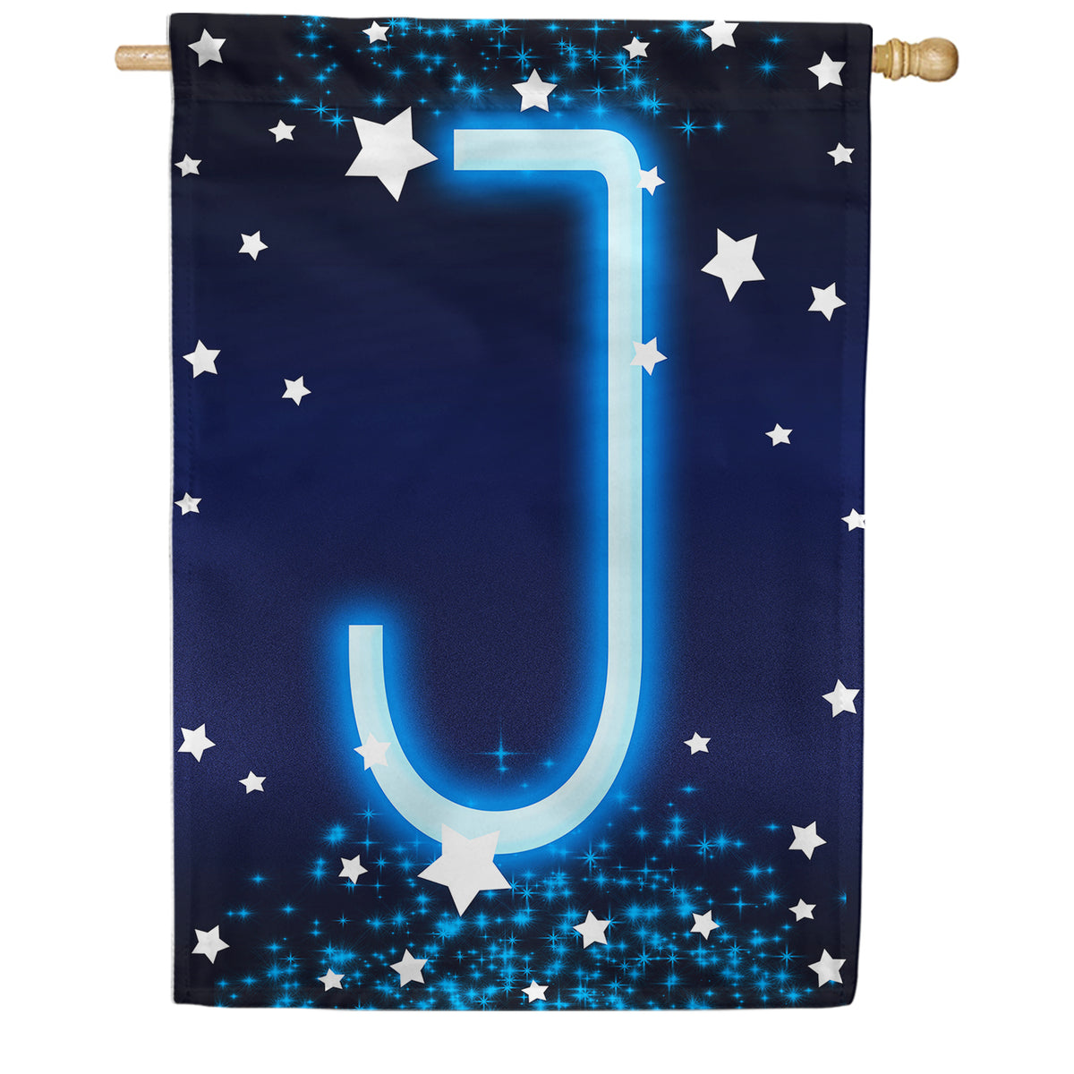 America Forever New Year Starlight Monogram House Flag