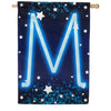 America Forever New Year Starlight Monogram House Flag