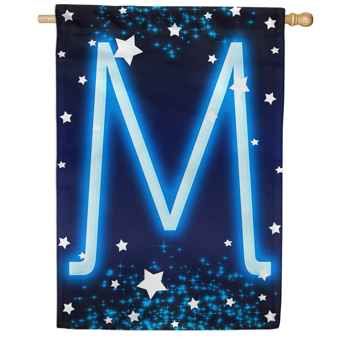 America Forever New Year Starlight Monogram House Flag