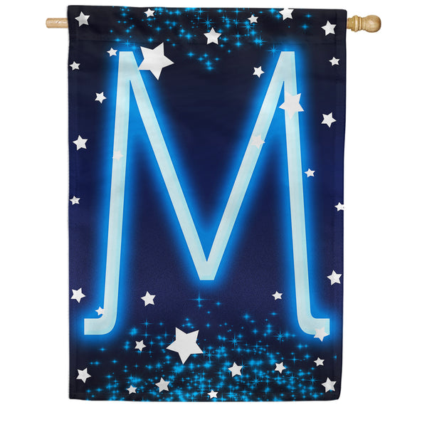 America Forever New Year Starlight Monogram House Flag