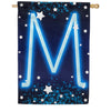 America Forever New Year Starlight Monogram House Flag