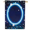 America Forever New Year Starlight Monogram House Flag