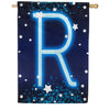 America Forever New Year Starlight Monogram House Flag