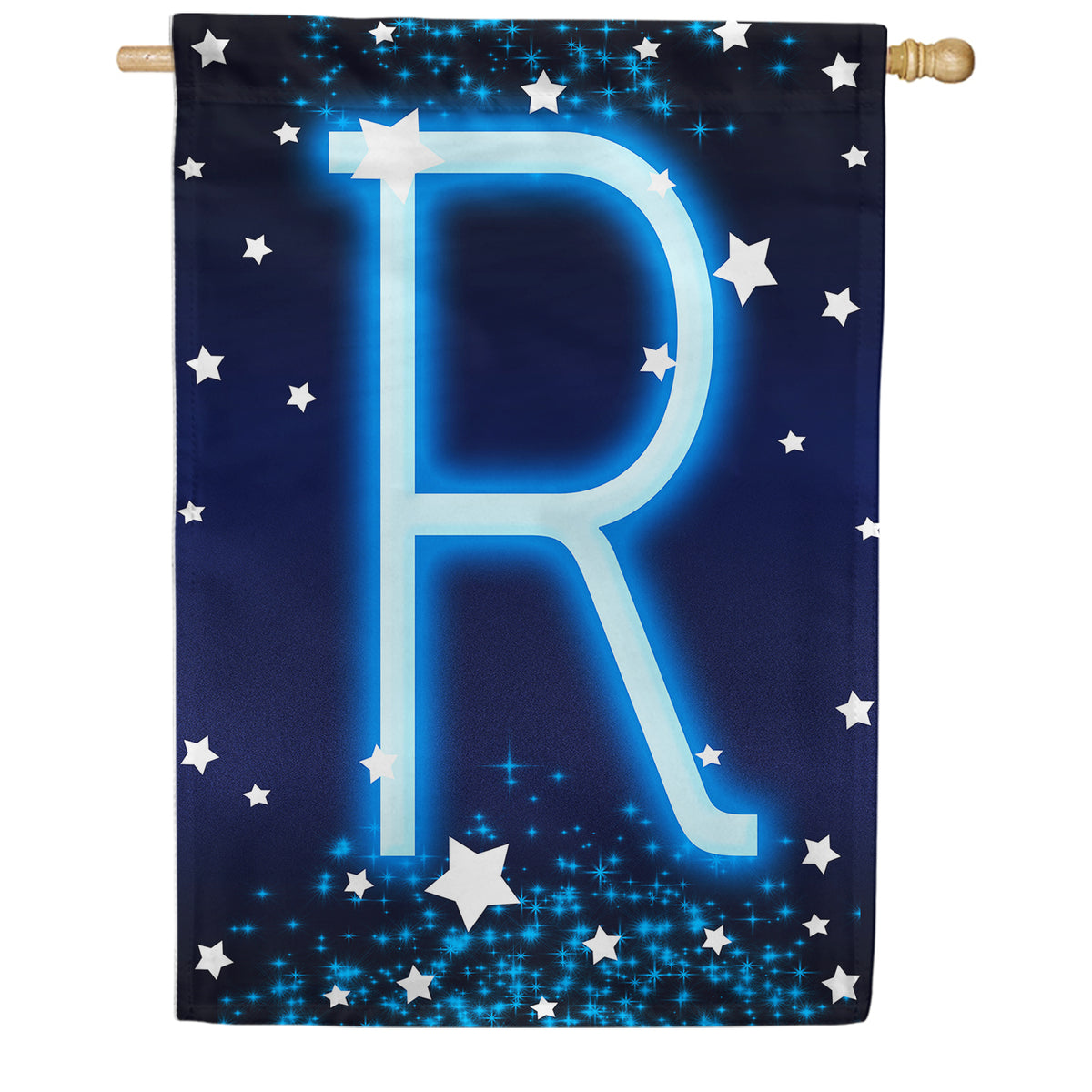 America Forever New Year Starlight Monogram House Flag