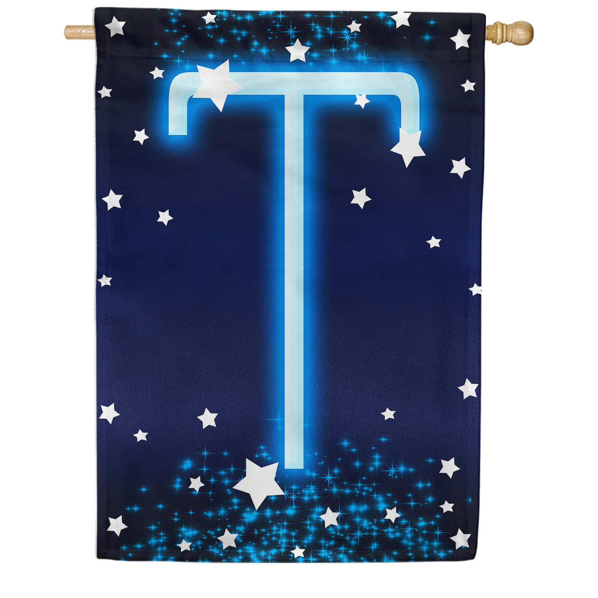 America Forever New Year Starlight Monogram House Flag