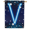 America Forever New Year Starlight Monogram House Flag