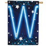 America Forever New Year Starlight Monogram House Flag