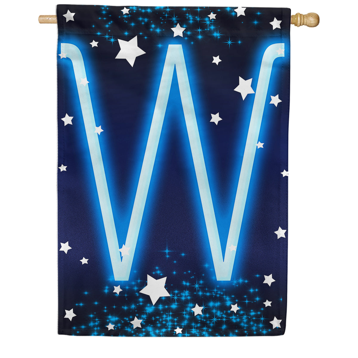 America Forever New Year Starlight Monogram House Flag