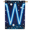 America Forever New Year Starlight Monogram House Flag