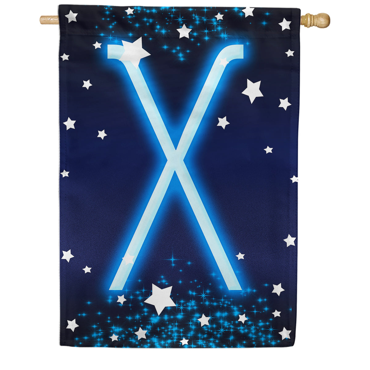 America Forever New Year Starlight Monogram House Flag