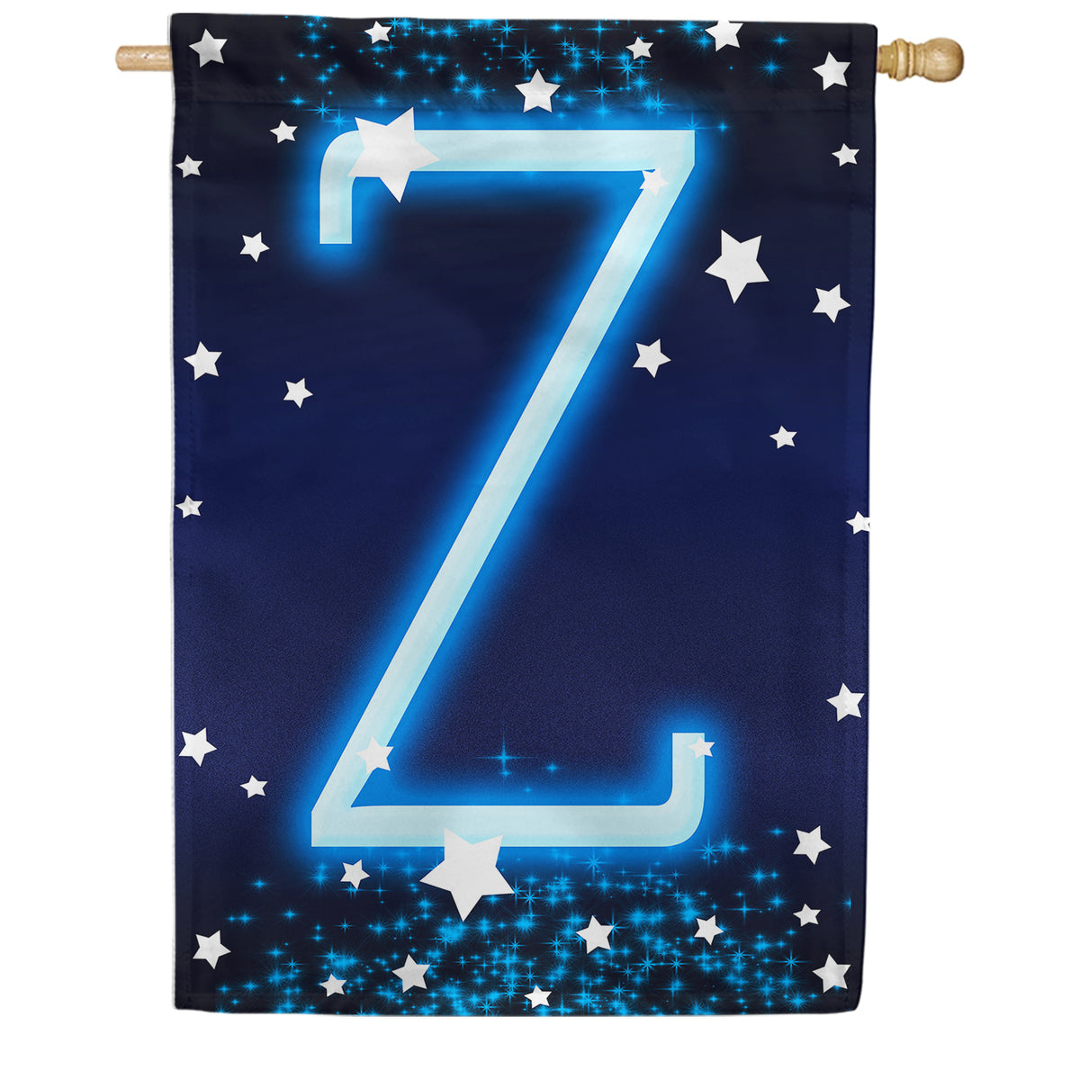America Forever New Year Starlight Monogram House Flag