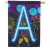 America Forever New Year Cheers Monogram House Flag