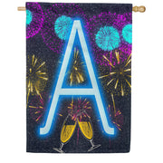 America Forever New Year Cheers Monogram House Flag