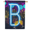 America Forever New Year Cheers Monogram House Flag