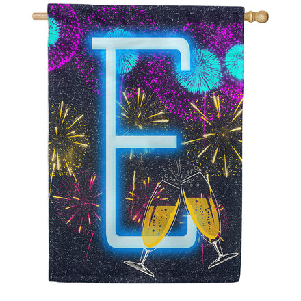 America Forever New Year Cheers Monogram House Flag