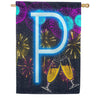America Forever New Year Cheers Monogram House Flag