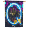 America Forever New Year Cheers Monogram House Flag